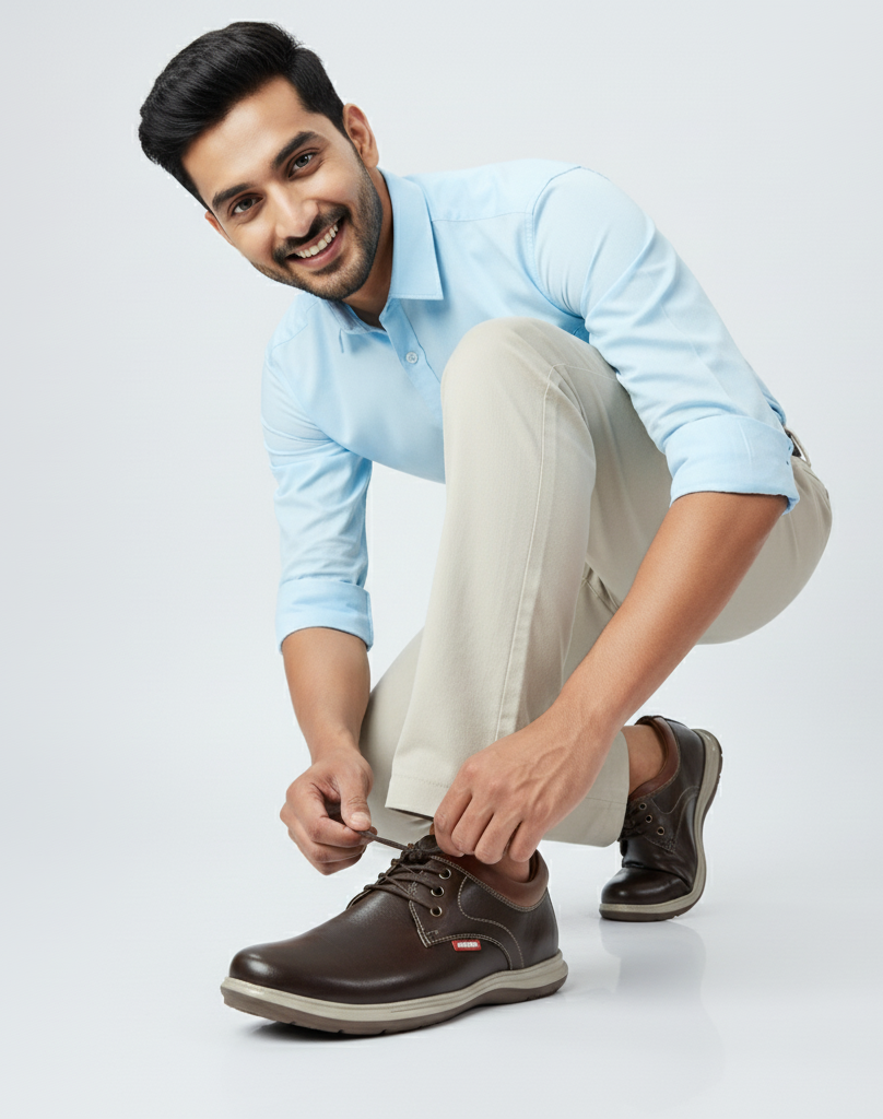 BalanSole Men’s Leather Shoes | Premium Comfort Sole | Office & Party Wear Corporate Casuals