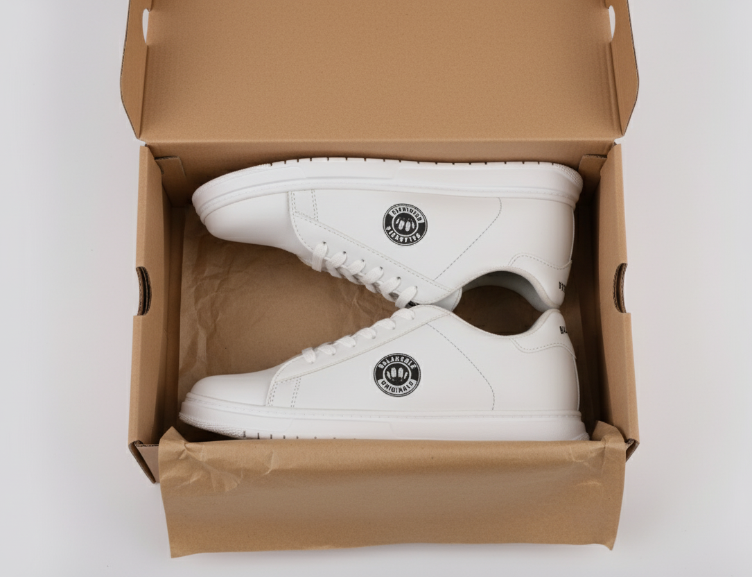 BalanSole Unisex White Casual Lace-Up Sneakers