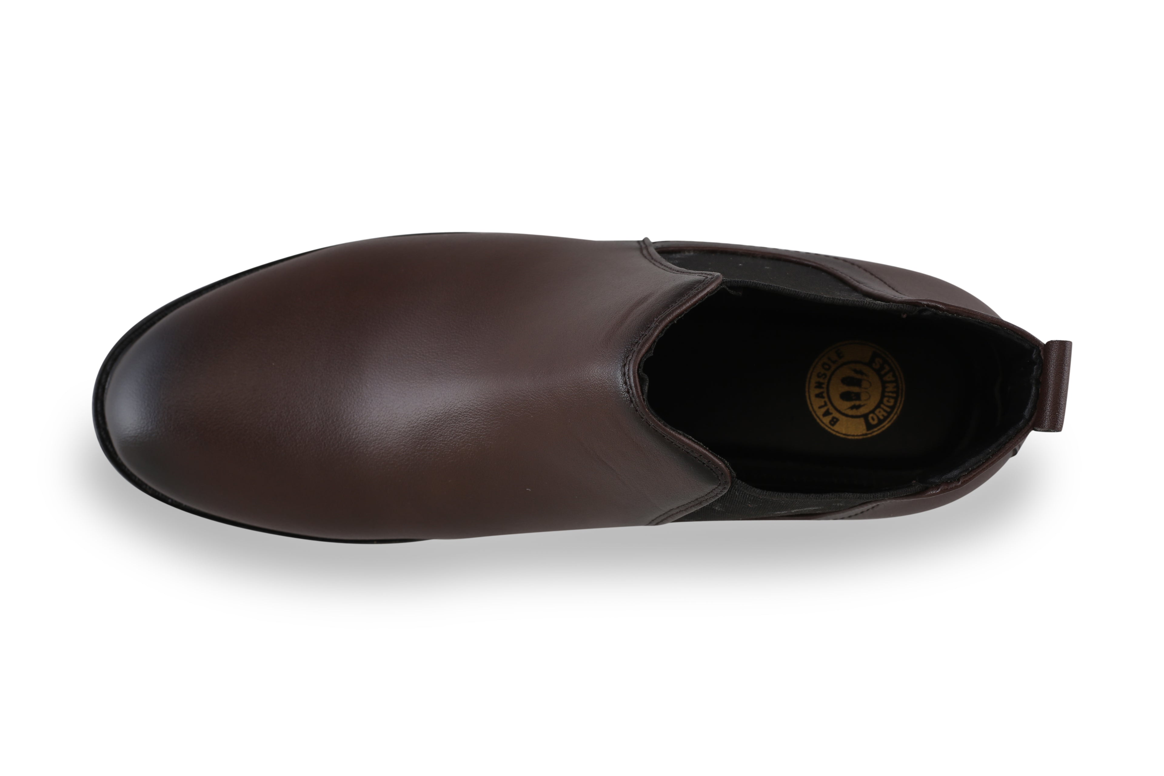 BalanSole Men's Brown Chelsea Boots – Classic Leather Ankle Boots for Formal & Casual Wear