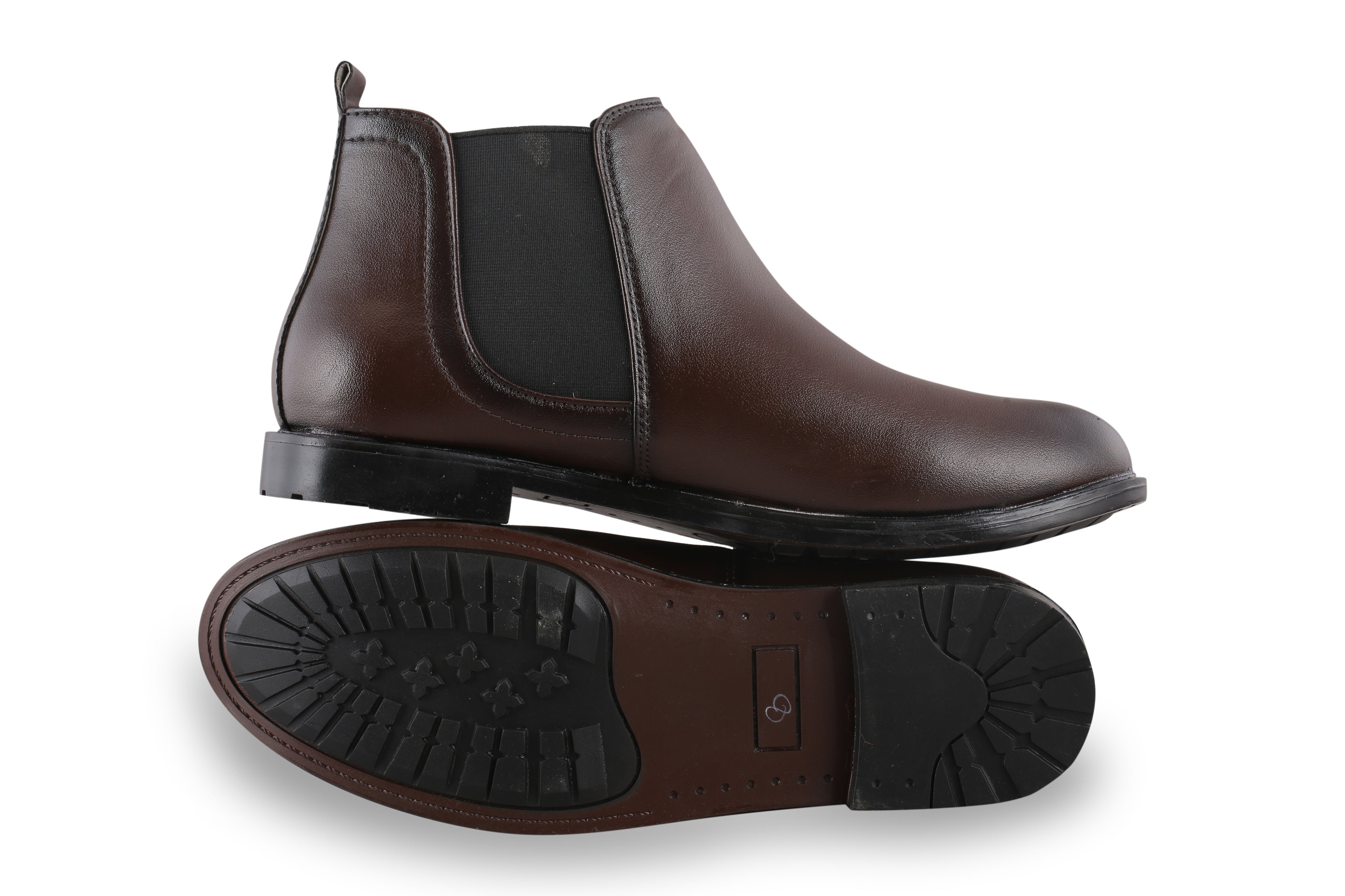 BalanSole Men's Brown Chelsea Boots – Classic Leather Ankle Boots for Formal & Casual Wear