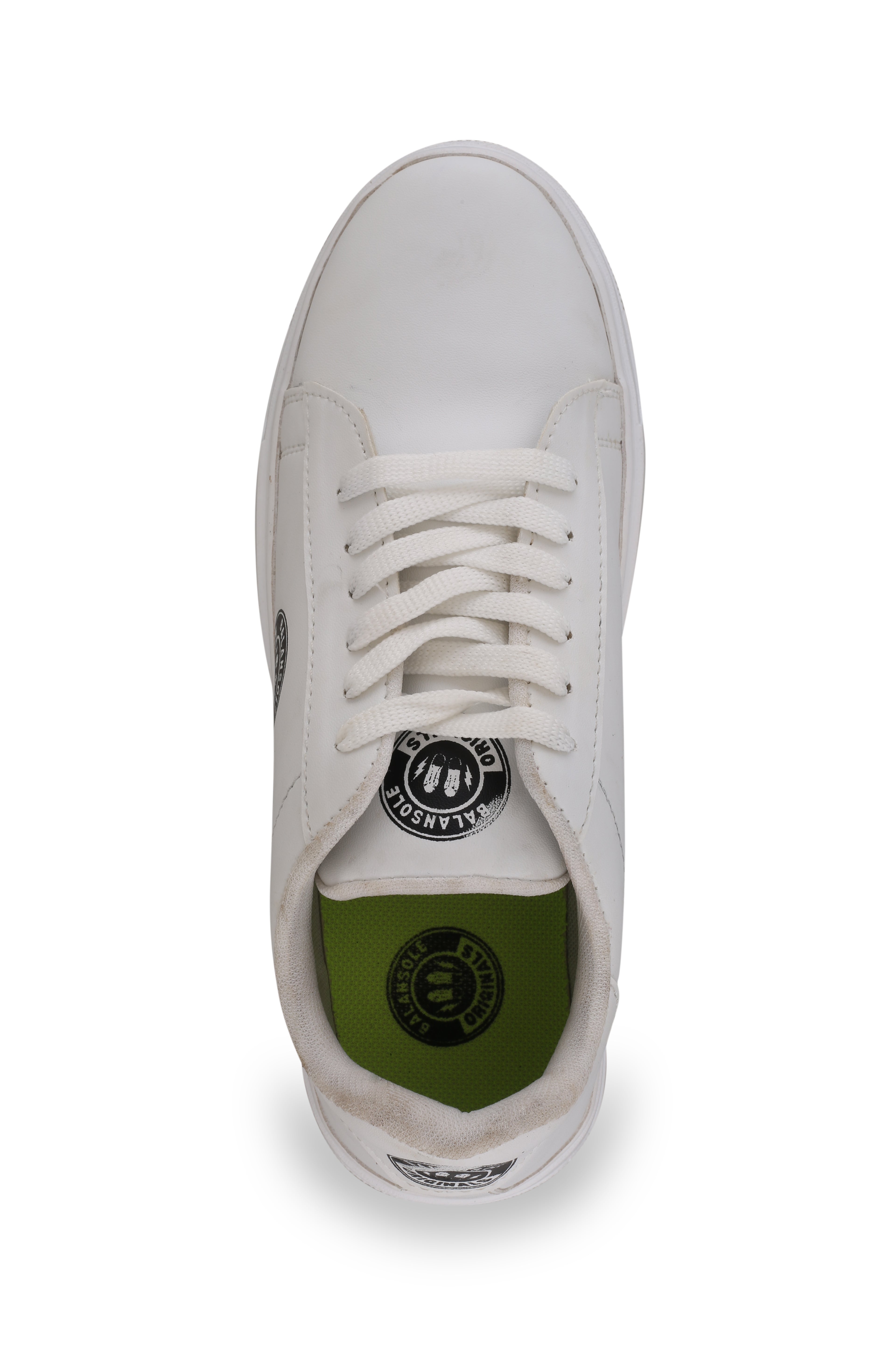 BalanSole Unisex White Casual Lace-Up Sneakers