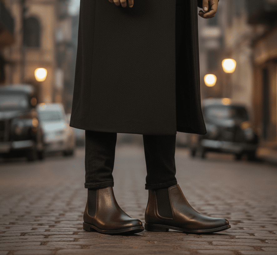 BalanSole Men's Brown Chelsea Boots – Classic Leather Ankle Boots for Formal & Casual Wear - Balansole Originals