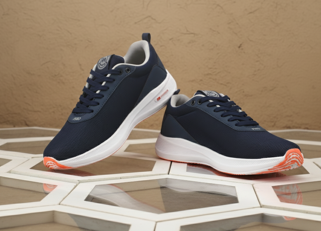 BalanSole Navy Blue Lightweight Unisex Sneakers – Cushioned Sole & Trendy Sporty Design